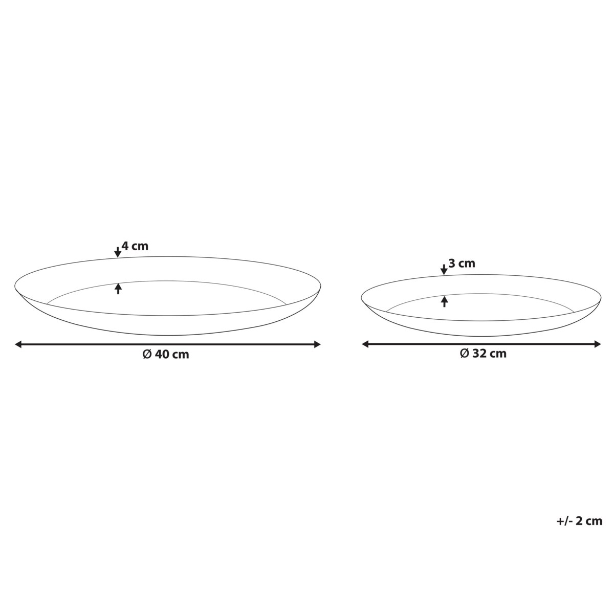 Zestaw 2 pater dekoracyjnych złoty SADANE