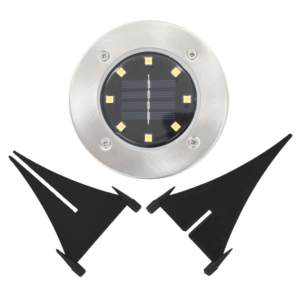 vidaXL Solarne lampy gruntowe, 8 szt., białe LED