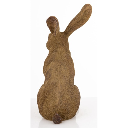 Dekoracja - siedzący zając 26x12x18,5 cm HARE brązowy