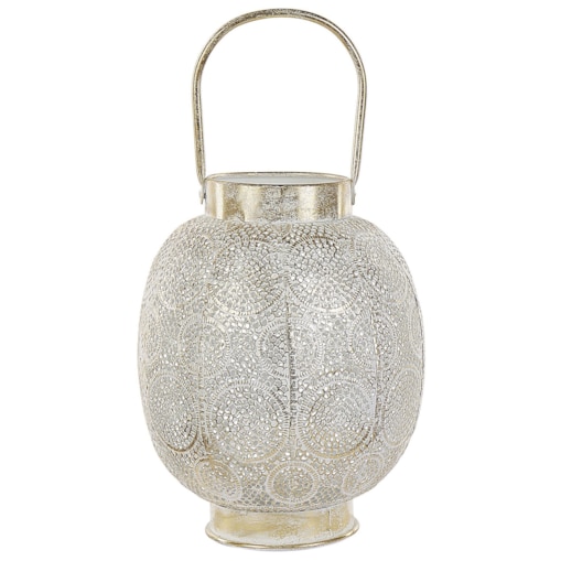 Lampion metalowy 30 cm złoty LANTAU