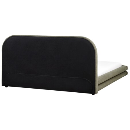 Łóżko Len syntetyczny LAVARDENS 180 x 200 cm Ciemnozielony