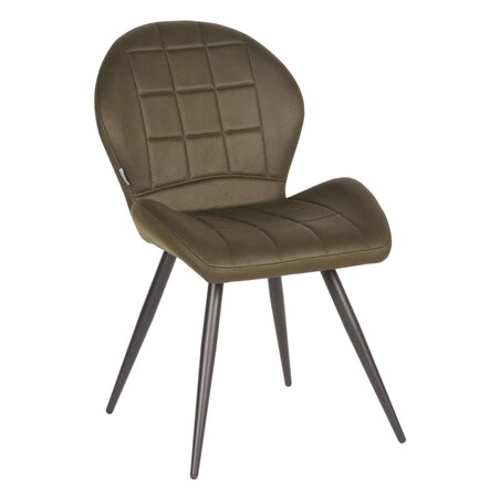 LABEL51 Krzesła stołowe Sil, 2 szt., 51x64x87 cm, zielone, mikrofibra