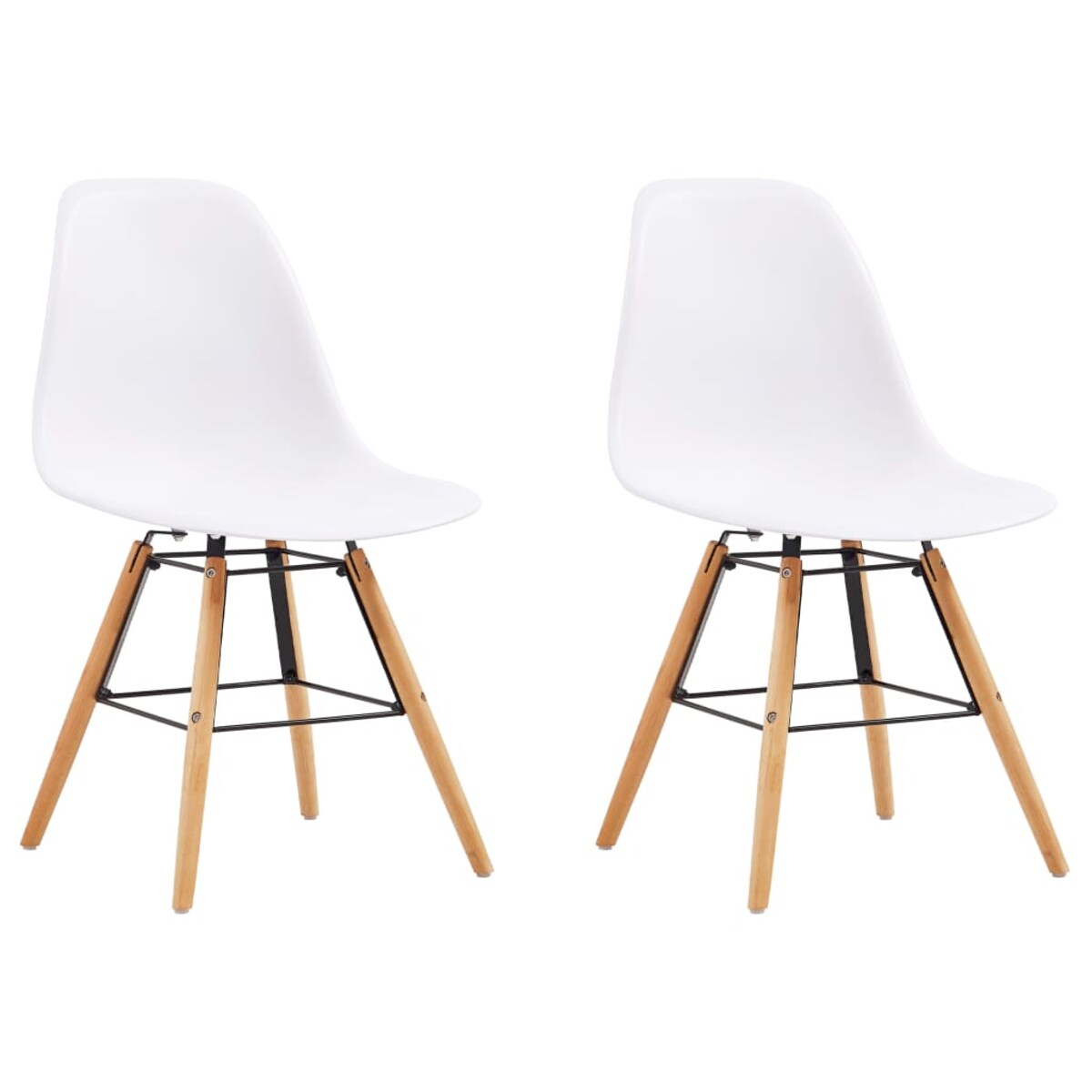 vidaXL 3-częściowy zestaw mebli jadalnianych, plastik, biały