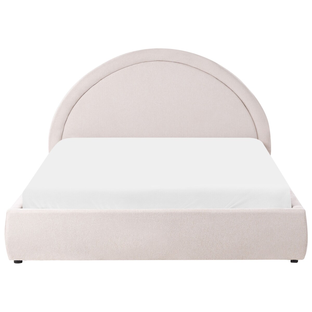 Łóżko z pojemnikiem MOUZON 160 x 200 cm Jasnobeżowy