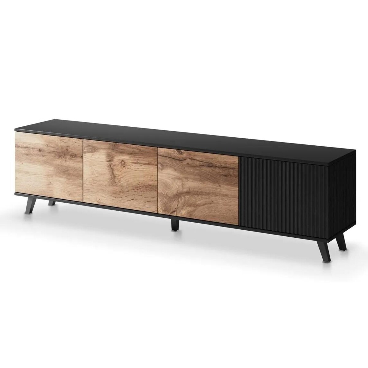 Szafka RTV RANDOM 3 200 dąb/czarna
