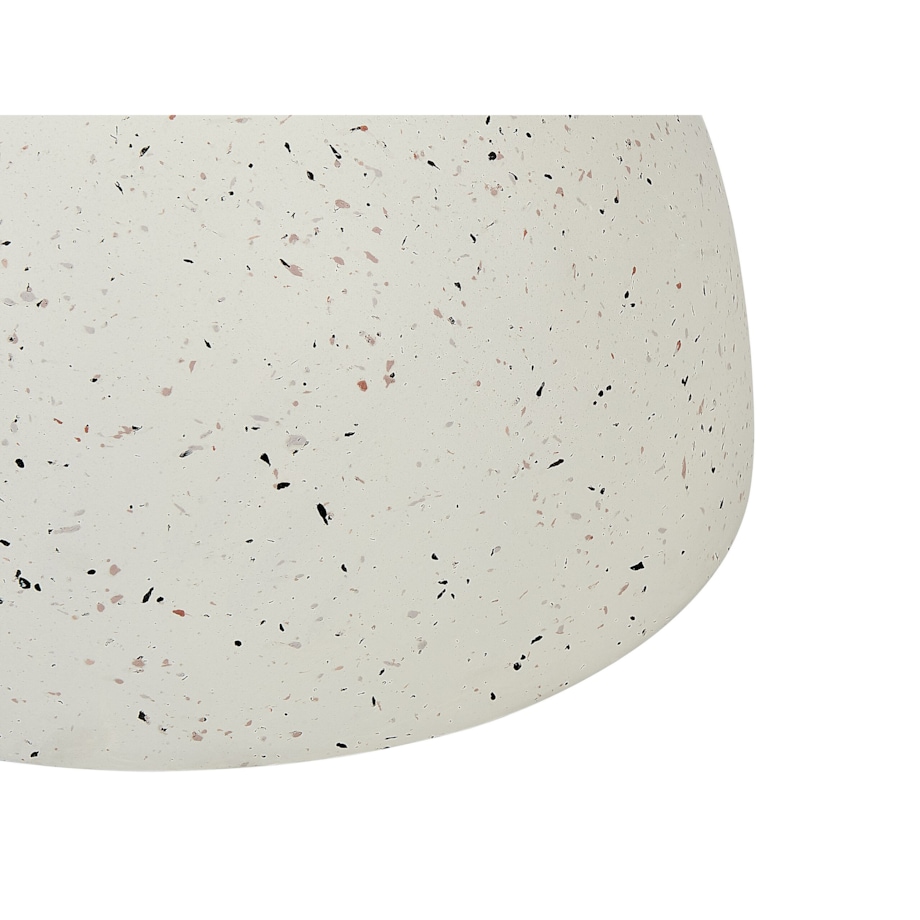 Stolik pomocniczy biały z efektem lastryko CAORIA