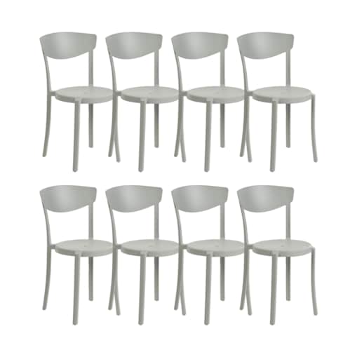Zestaw 8 krzeseł do jadalni VIESTE Jasnoszary