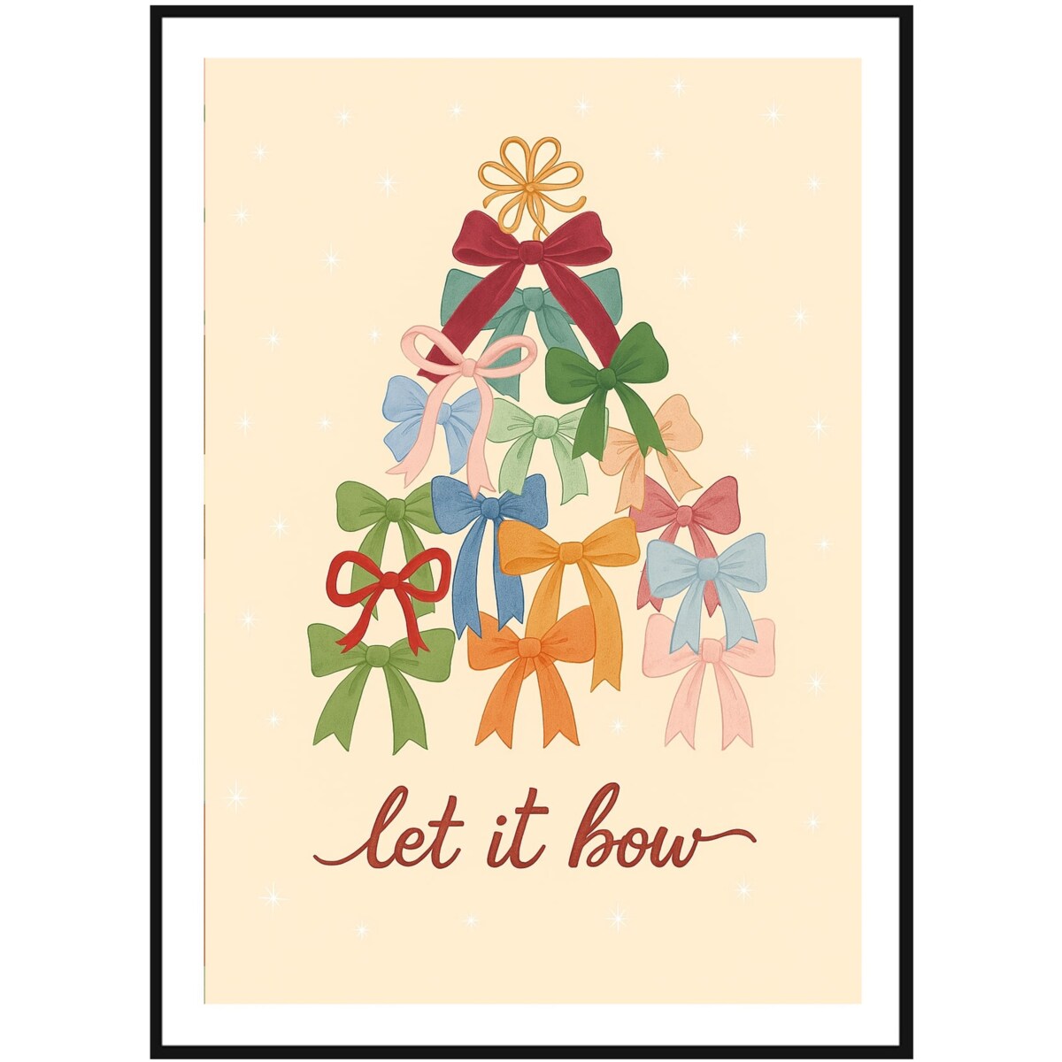 Poster Story, Plakat, Obraz - Choinka z Kokardek, wymiary 60 x 84 cm