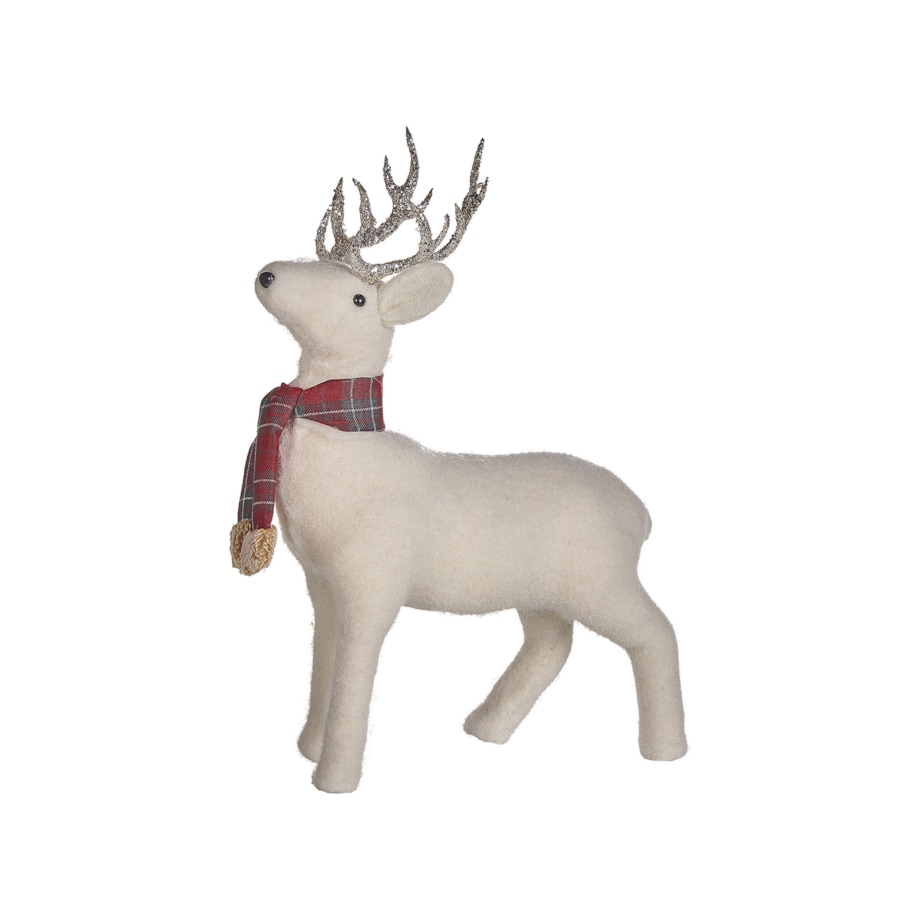 Figurka dekoracyjna renifer 48 cm biała MUSTOLA