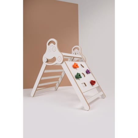 Drabinka Pikler ŚCIANKA WSPINACZKOWA + DUŻA zjeżdżalnia DRABINKA
