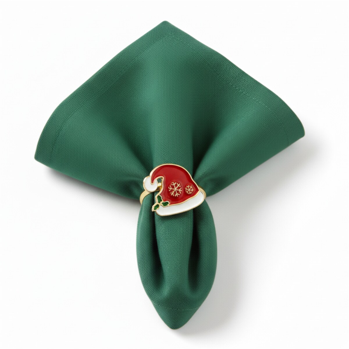 Obrączki Na Serwetki Klamry Pierścienie Do Serwetek Zestaw 4 Szt Wzór Czapka Mikołaj