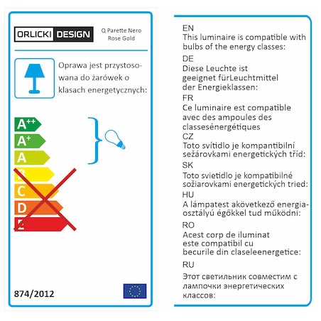 Kinkiet LAMPA ścienna Q Parette Nero / Rose Gold Orlicki Design metalowa OPRAWA tuba czarna różowe złoto