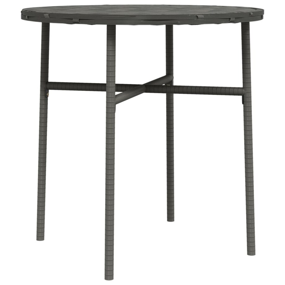 vidaXL Stolik herbaciany, szary, 45 cm, polirattan