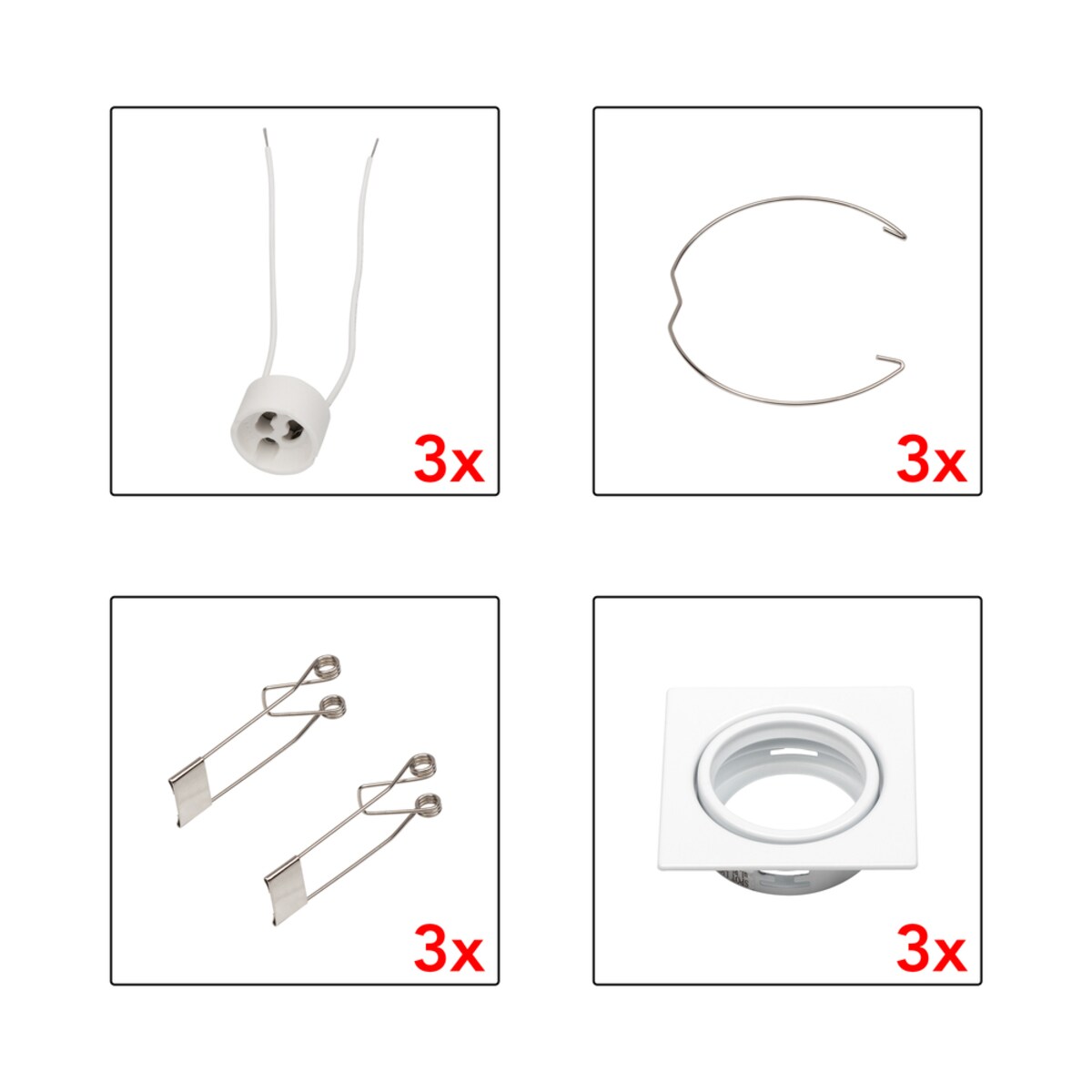 Zestaw Oczek Sufitowych BRITOP Lighting 3xGU10 Max.50W Subtelna Biel od Polskiego Producenta, 3 szt.