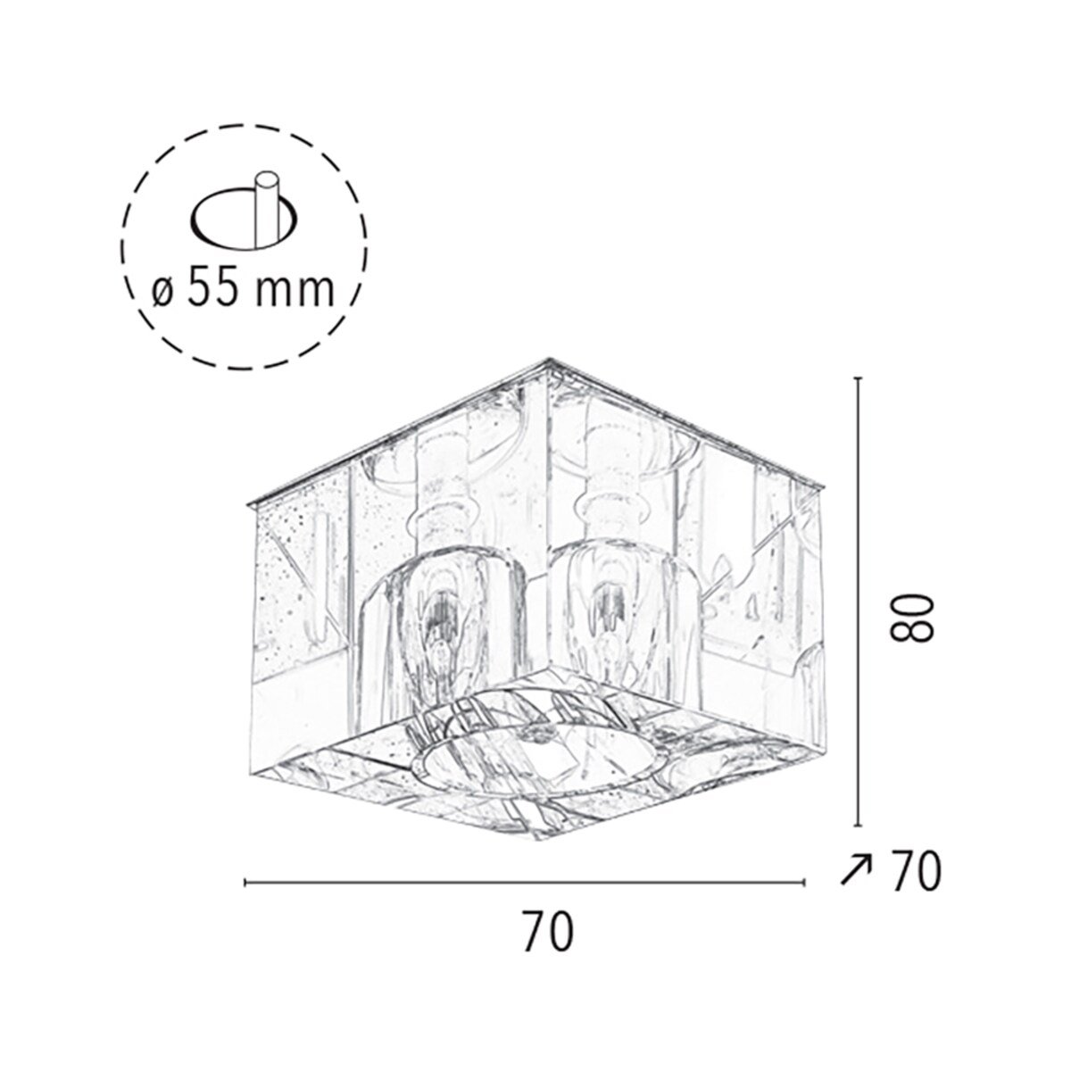 Zestaw Oczek Sufitowych BRITOP Lighting 5xG4 LED 2,3W z zasilaczem, Transparentne Szkło, Polski Producent 5 szt.