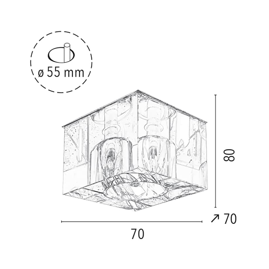 Zestaw Oczek Sufitowych BRITOP Lighting 5xG4 LED 2,3W z zasilaczem, Transparentne Szkło, Polski Producent 5 szt.