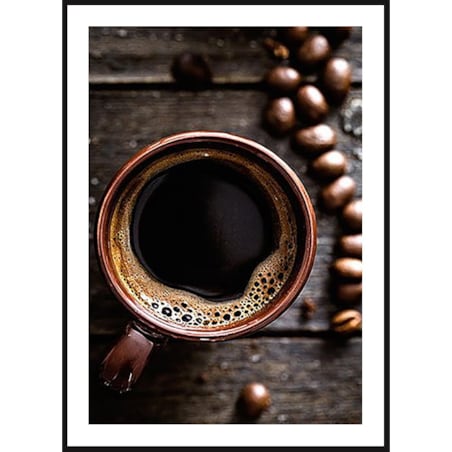 Poster Story, Plakat, Obraz - Kawa w Brązowej Filiżance, wymiary 42 x 60 cm