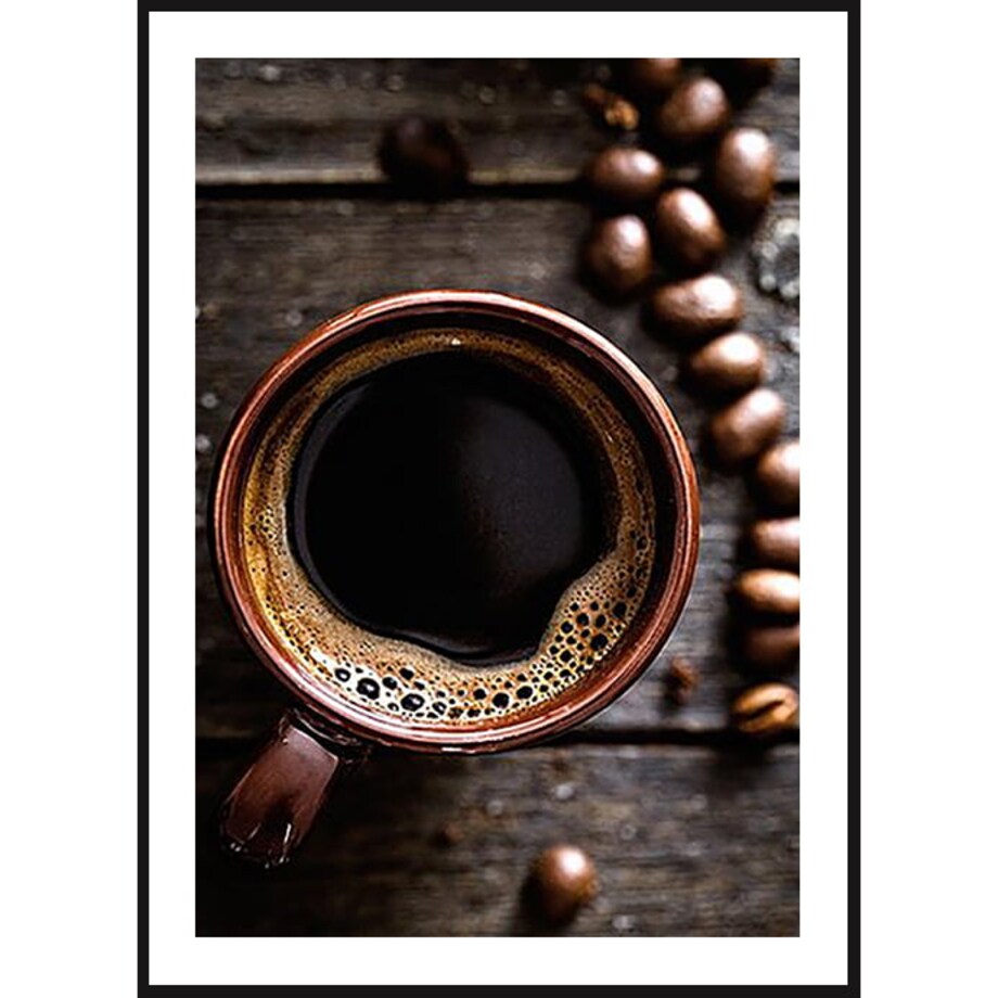 Poster Story, Plakat, Obraz - Kawa w Brązowej Filiżance, wymiary 42 x 60 cm
