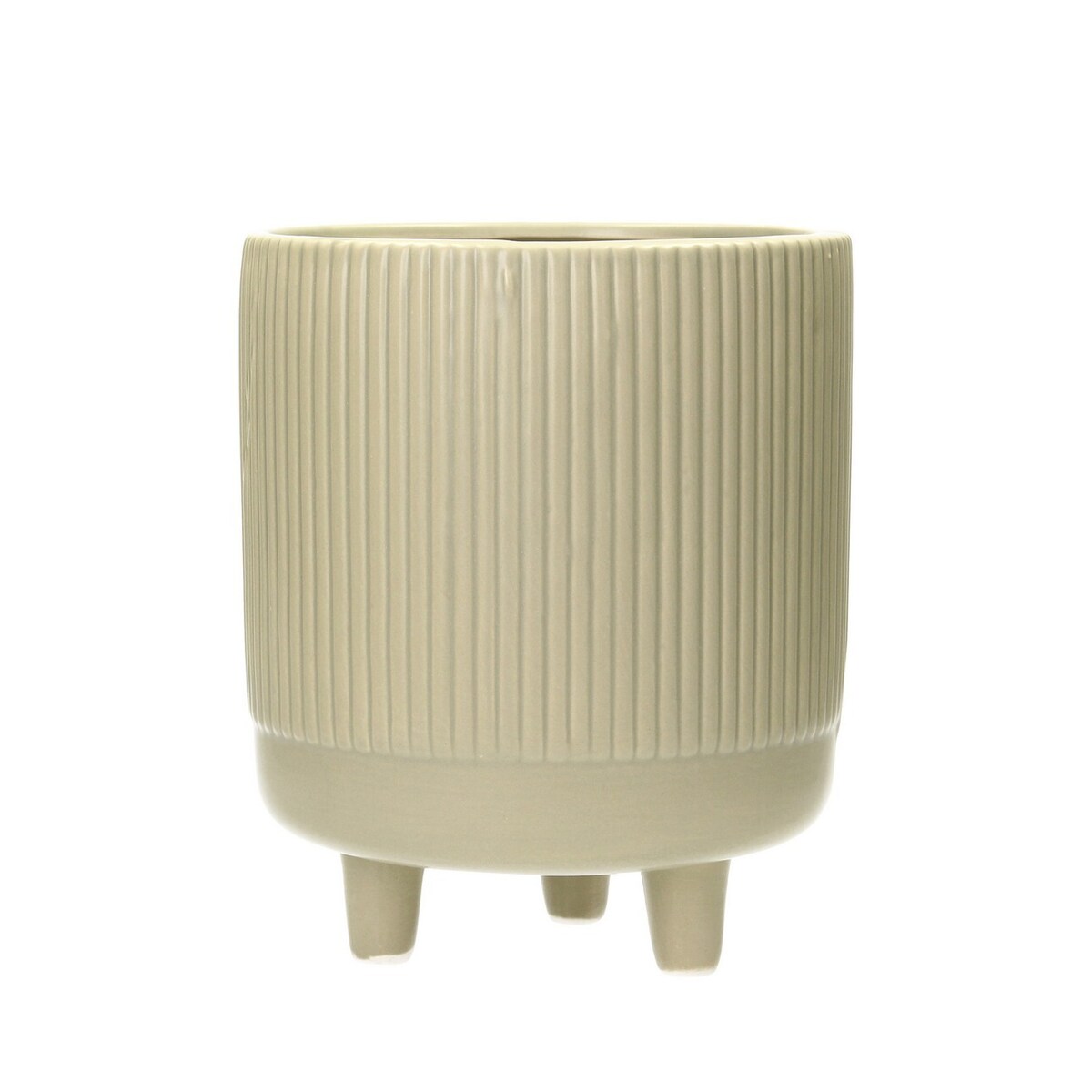 Osłonka na doniczkę Tres 22cm olive, 18 x 18 x 22 cm