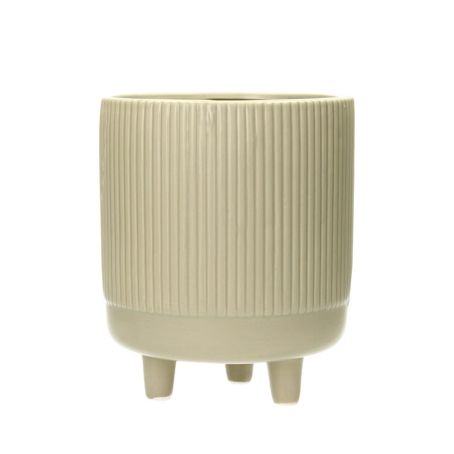 Osłonka na doniczkę Tres 22cm olive, 18 x 18 x 22 cm