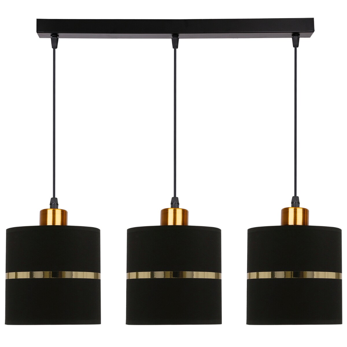 Jadalniana lampa wisząca Assam 33-17451 Candellux czarna złota