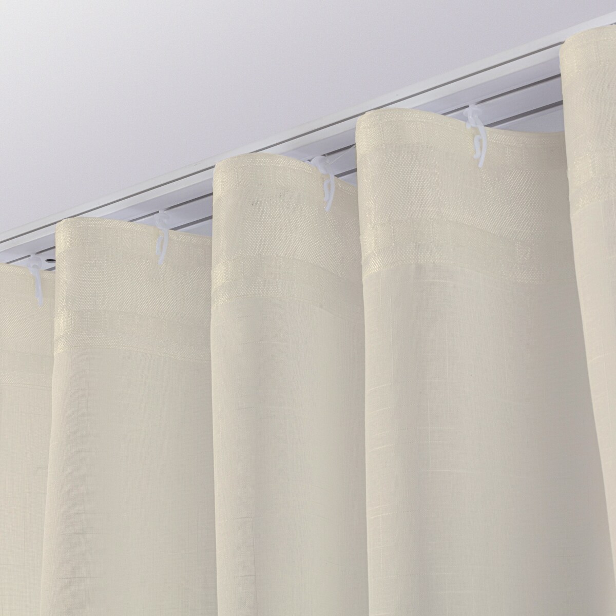 Firana na taśmie wave 300x245 prześwitujący ecru