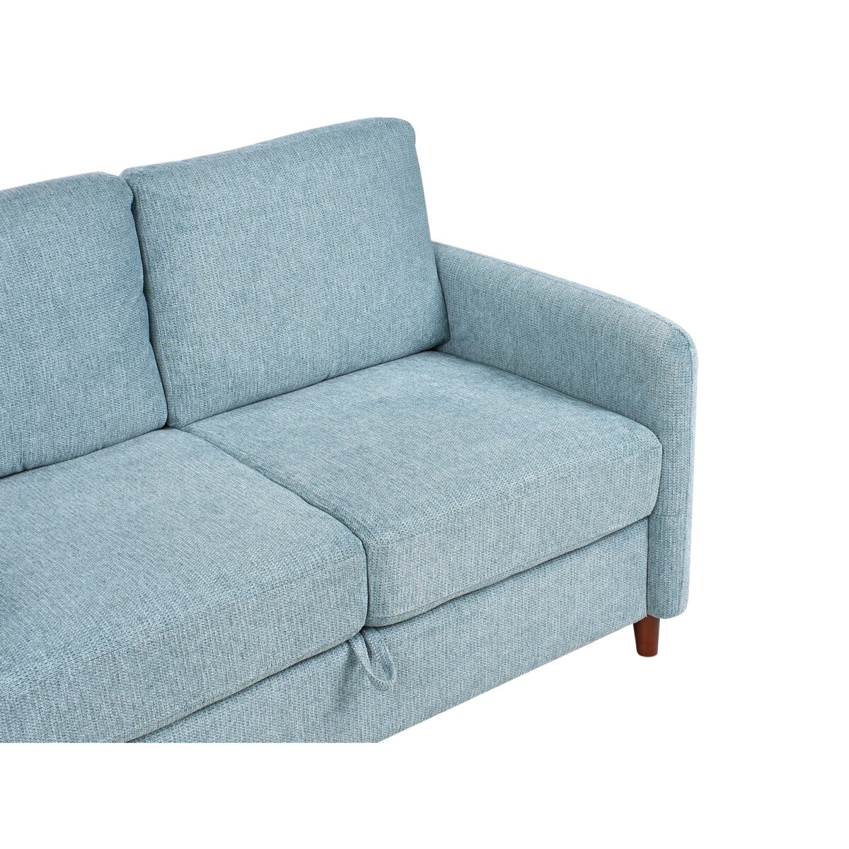 Sofa 2-osobowa z pojemnikiem niebieska MARE