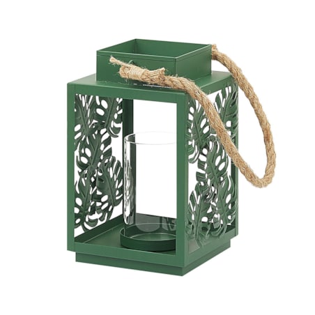 Lampion metalowy 25 cm zielony UNIMAK