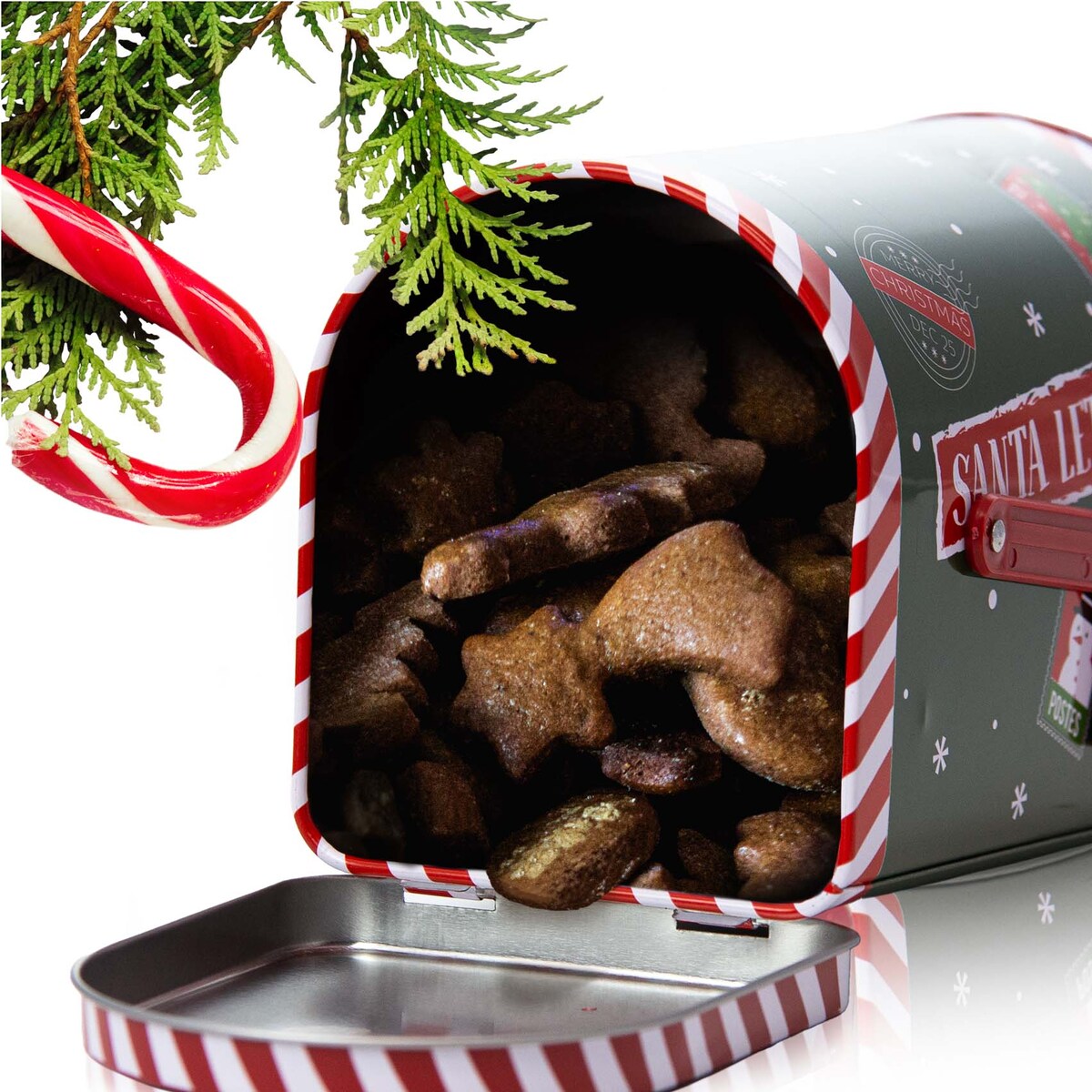 Puszka Na Pierniki Ciastka Pojemnik Świąteczna 13/15.5 Cm Cukierki Herbatę Zestaw