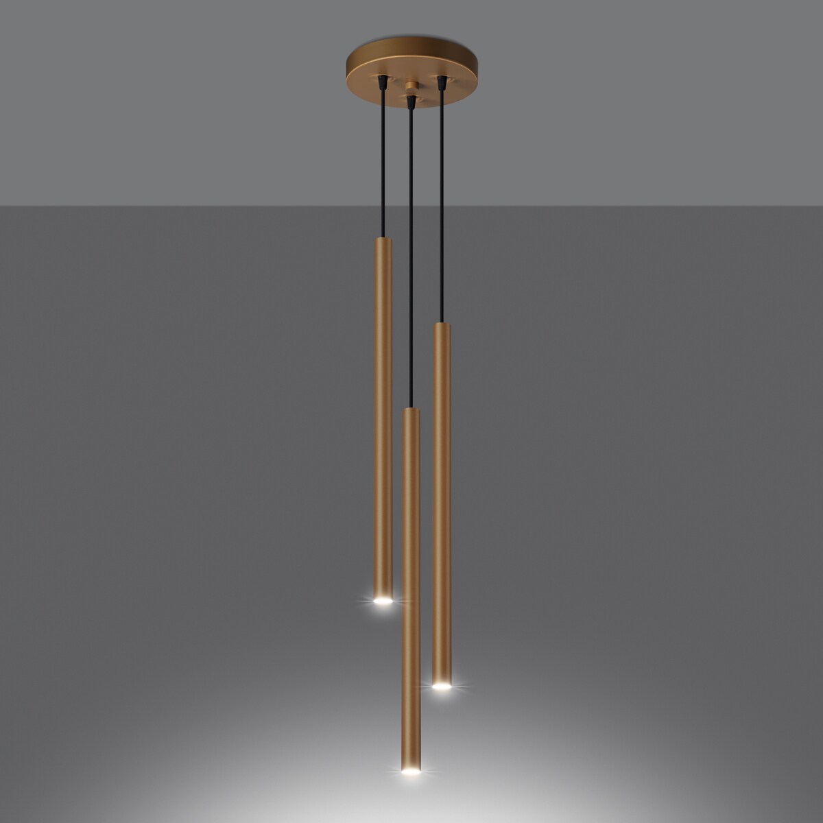 Lampa wisząca PASTELO 3P złota