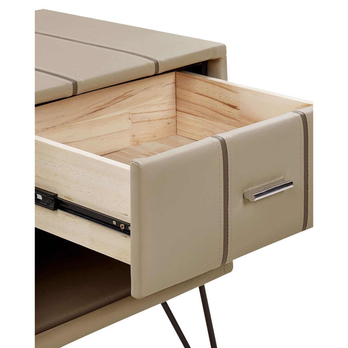 Szafka nocna BETIN Ekoskóra Beżowy