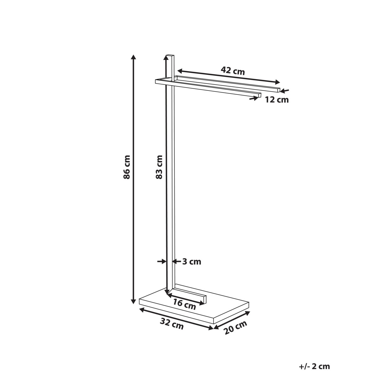 Stojak na ręczniki 45 x 86 cm srebrny SELVA