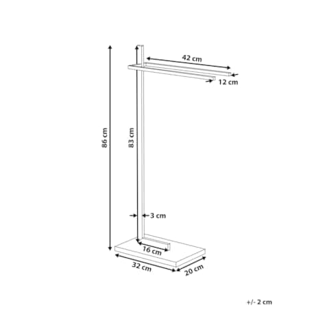 Stojak na ręczniki 45 x 86 cm srebrny SELVA