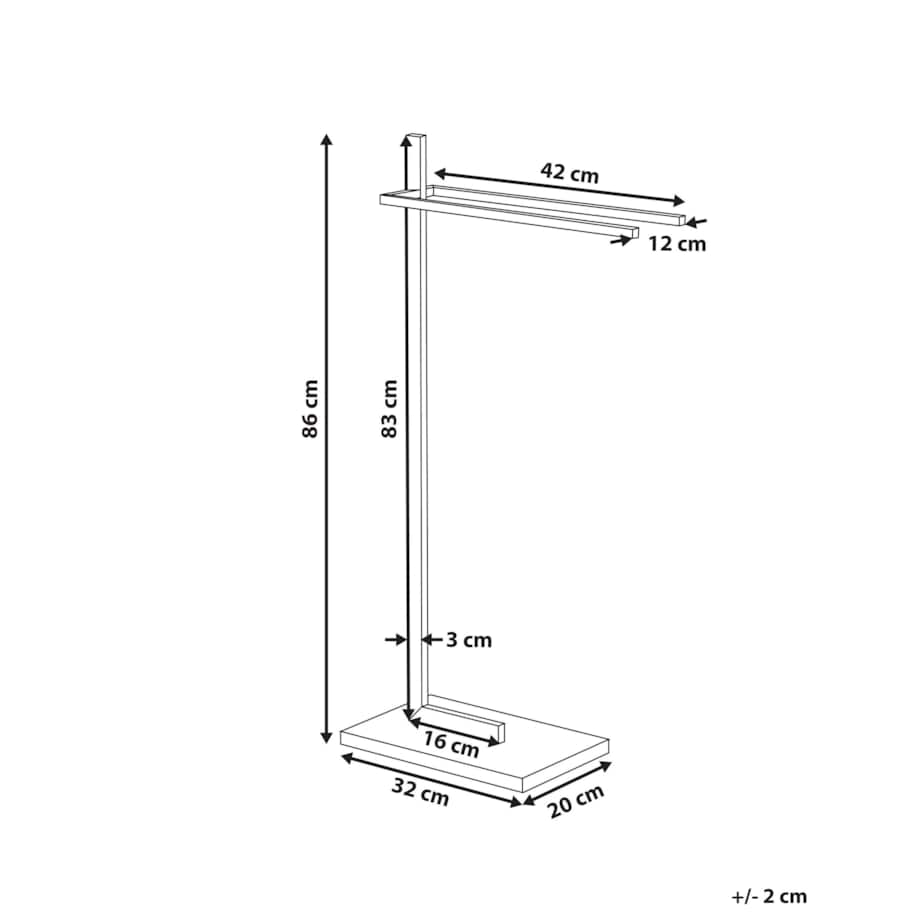 Stojak na ręczniki 45 x 86 cm srebrny SELVA