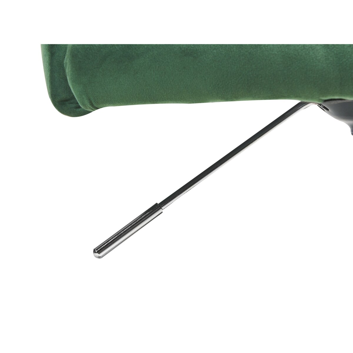 Krzesło biurowe regulowane welurowe zielone PARISH