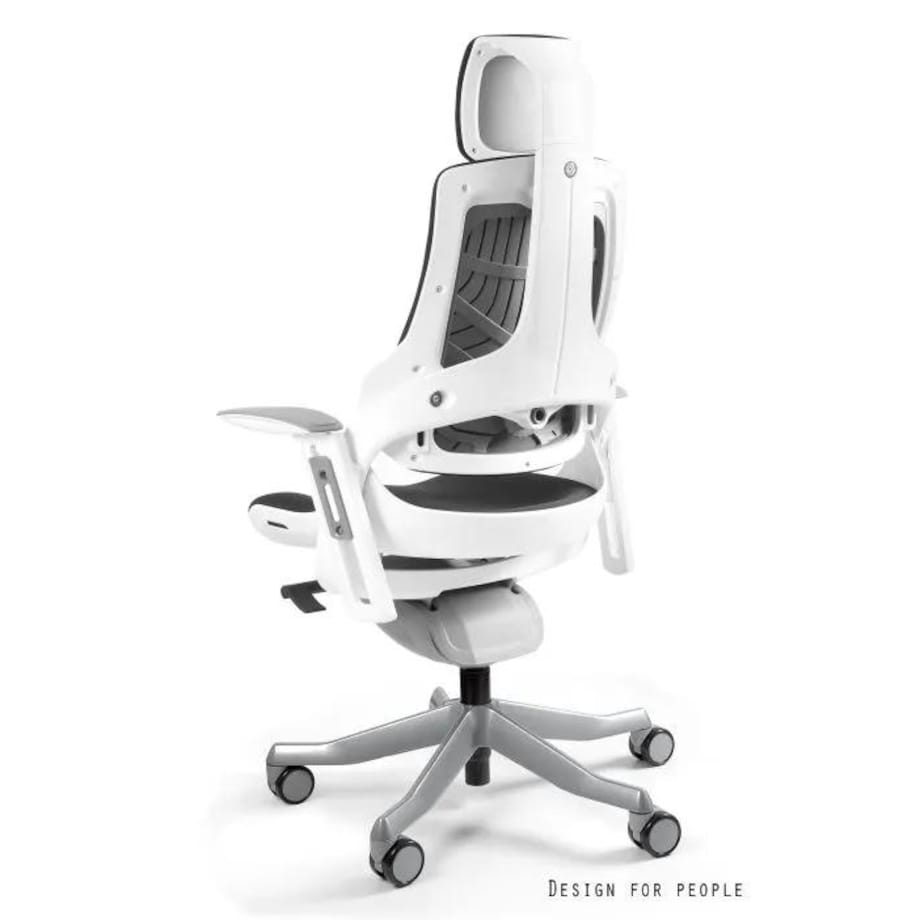 Fotel biurowy WAU biały/czarny tkanina