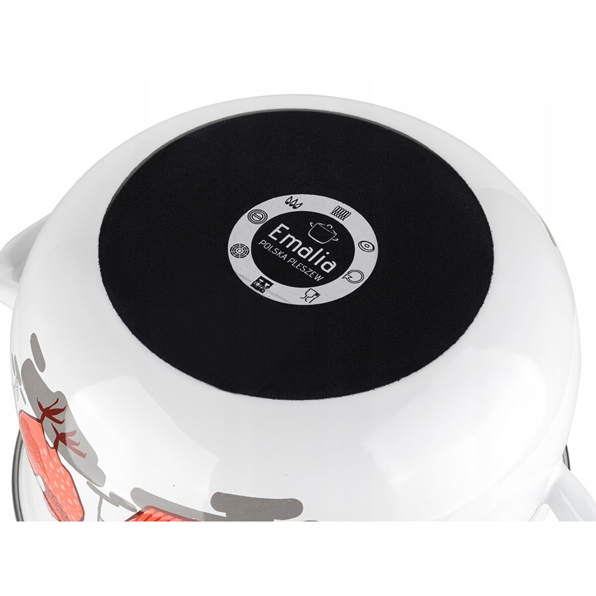 GARNEK EMALIOWANY pleszew 18cm 2,9 L kuchenny do gotowania obiadu w KURY