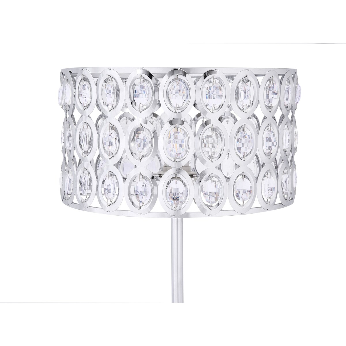 Lampa podłogowa metalowa srebrna TENNA