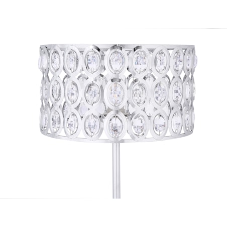 Lampa podłogowa metalowa srebrna TENNA