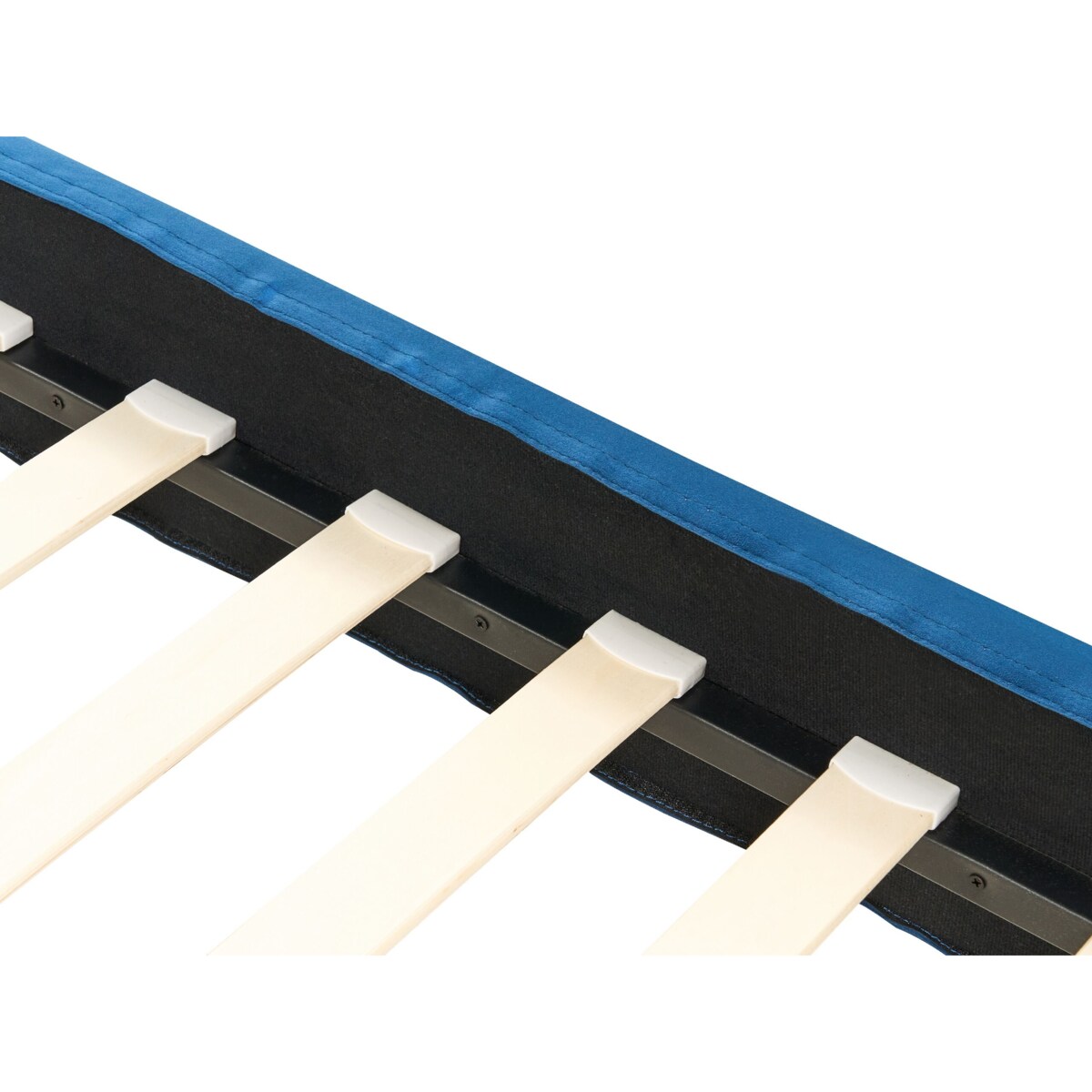 Łóżko tapicerowane 140 x 200 cm niebieskie FITOU