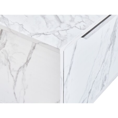 Wisząca szafka pod umywalkę PETROLINA 60 cm Biały marmur