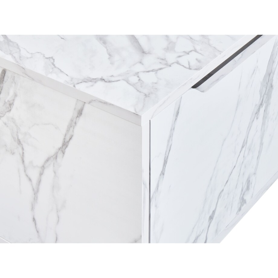 Wisząca szafka pod umywalkę PETROLINA 60 cm Biały marmur