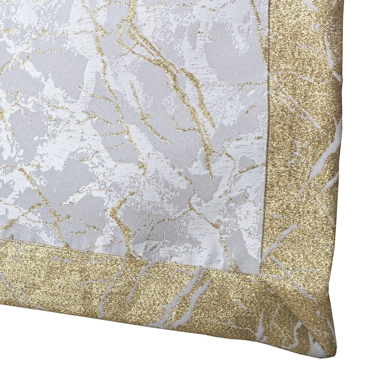 Bieżnik złoty Marmur - złoty - 84% poliester, 16% nitka metalizowana