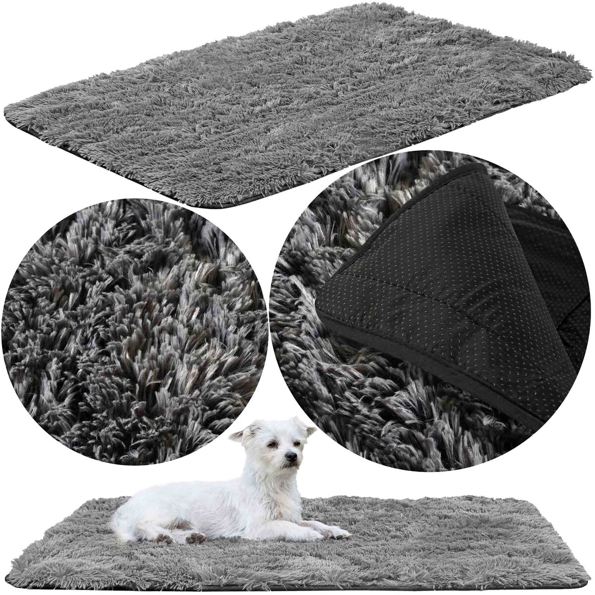 Dywan Shaggy Futrzany Pluszowy Antypoślizgowy Do Salonu Pokoju 80X120 Cm