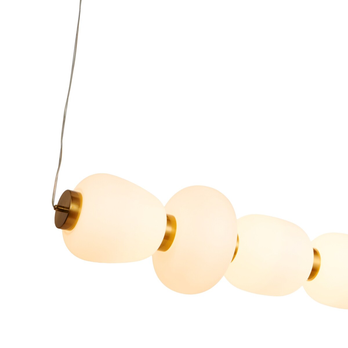 Lampa wisząca BRILLA-6 LED biało-złota 125 cm