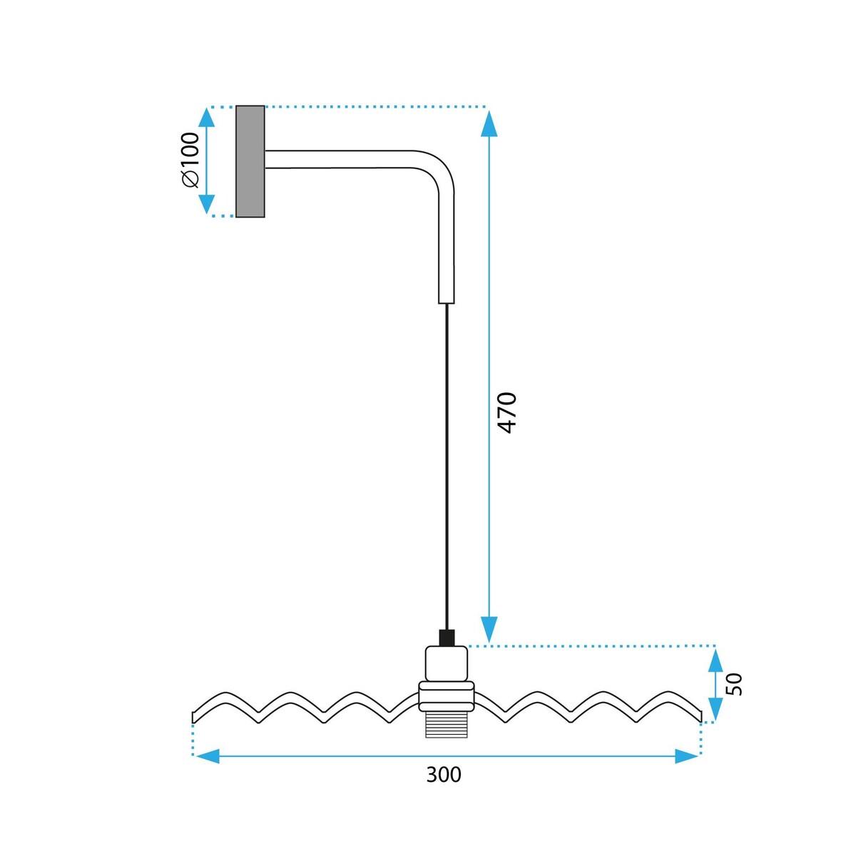 Kinkiet App1355-1W 30Cm Czarny, Metal