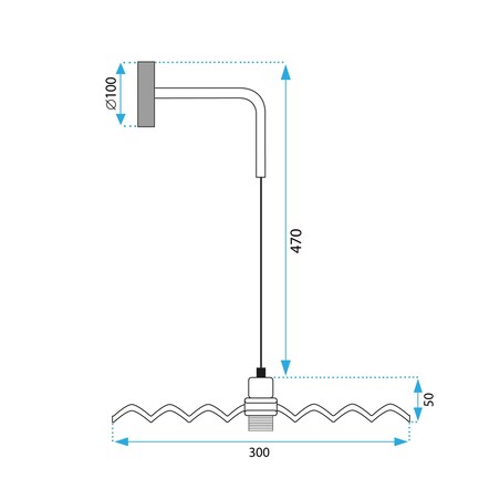 Kinkiet App1355-1W 30Cm Czarny, Metal