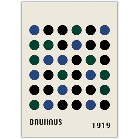 plakat bauhaus circles 1 30x40 cm
