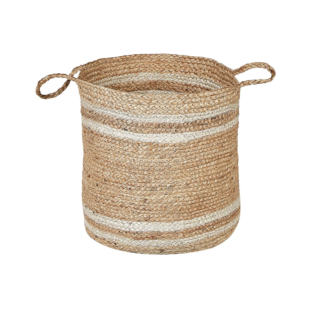Zestaw 3 koszy jutowych naturalny z beżowym ZHOB