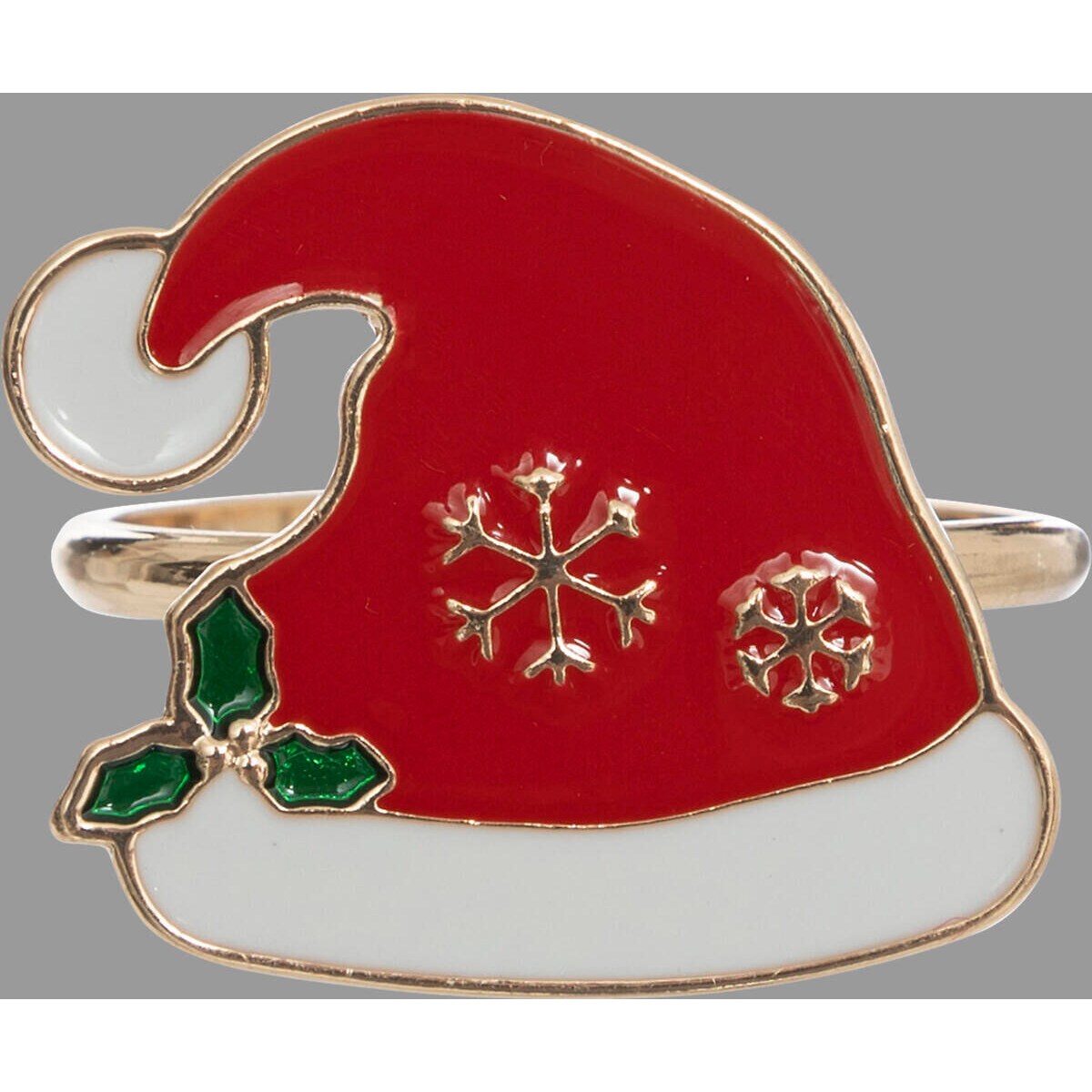 Świąteczne obrączki na serwetki, metalowe, 2 sztuki